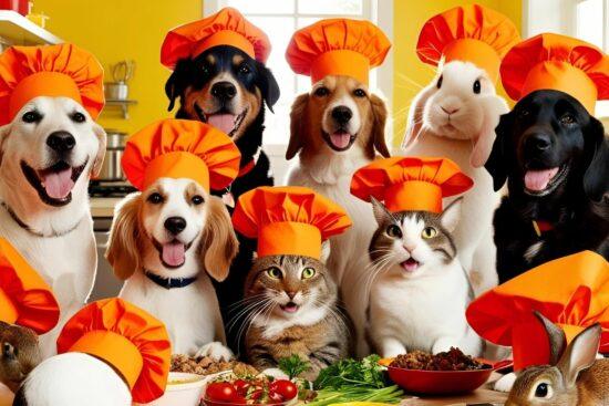 un groupe d'animaux apprend à coopérer en intelligence collective autour de la gastronomie